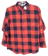 NWT GAP Kids Junior 100 Cotton Shirt Long Sleeve Checkered Multi XXL 14 16