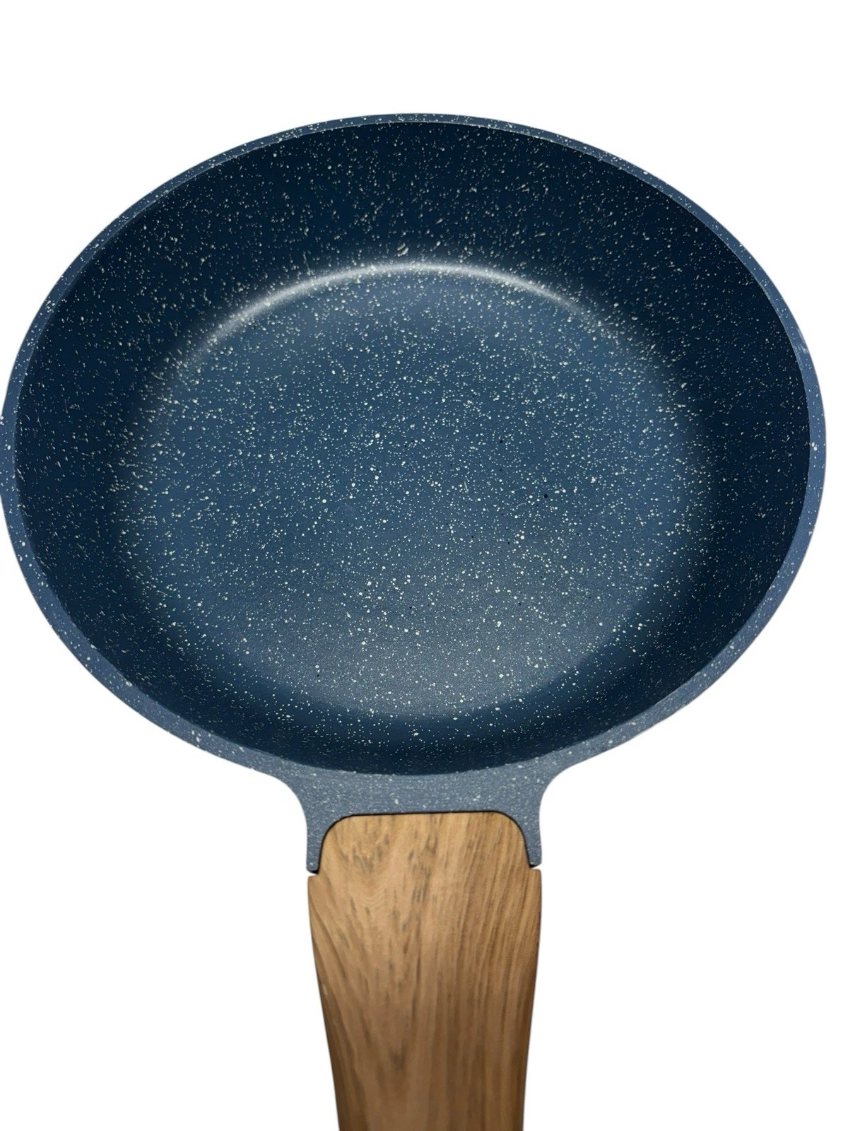 BKLYN Steel Co. Milky Way 9.5” Nonstick Frying Pan Navy Blue Faux Wood Handle
