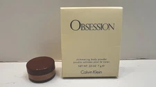 RARE OBSESSION CALVIN KLEIN VINTAGE SHIMMERING BODY POWDER NIB