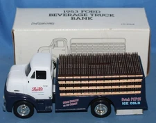 Ertl 1/30 Scale 1953 Ford Pepsi Cola Beverage Truck Bank Brown & Blue