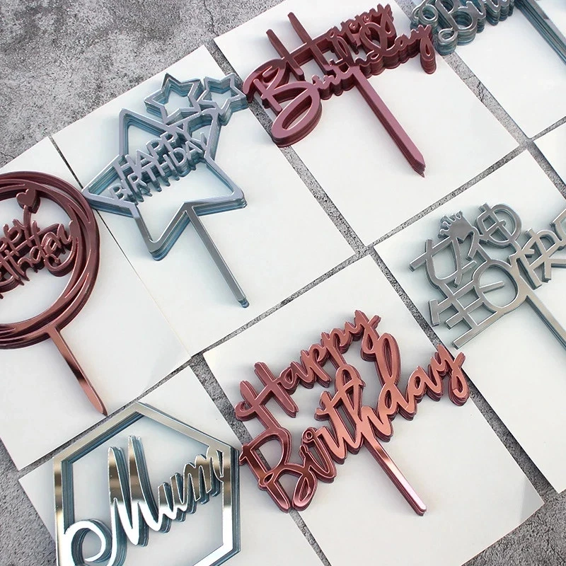 [11*5*15cm high quality thickening and enlarged] 10pcs/pack acrylic happy birthd - Image 2 of 4