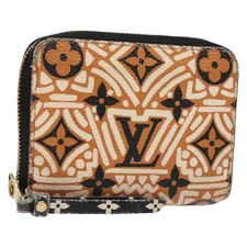 LOUIS VUITTON Monogram Giant Crafty Zippy Coin Purse Caramel M69496 Auth 136331