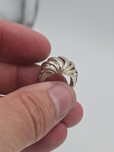 Vintage Kabana Sterling Silver Modernist Ring Size 6 - Picture 4 of 6