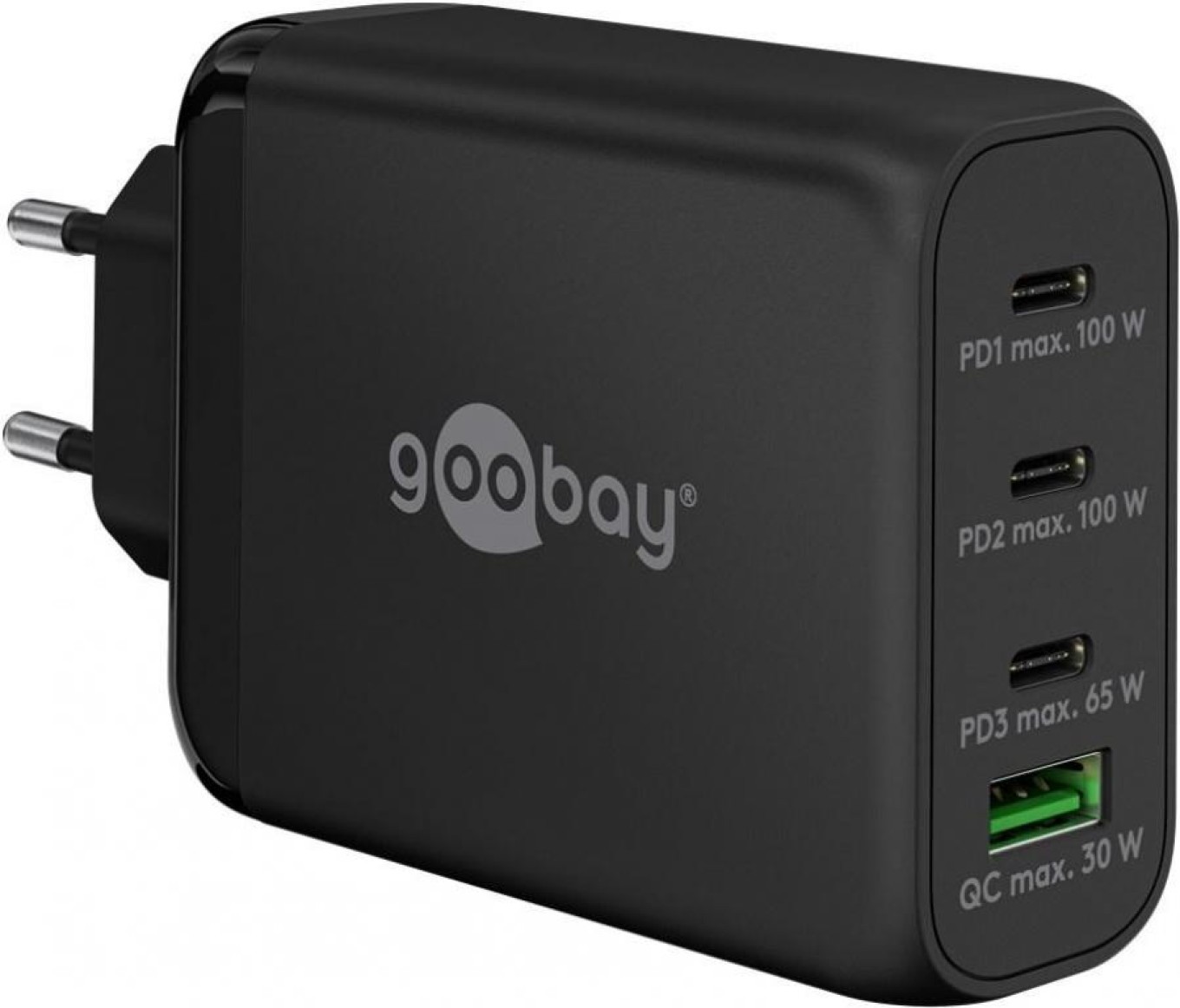 USB-C™ PD Multiport Fast Charger (100W), Black, 65555