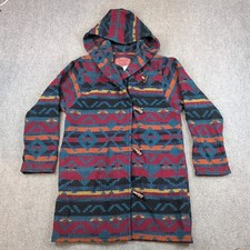 VTG NICE Woolrich Jacket Womens Large Southwest Aztec Wool Blanket Coat USA