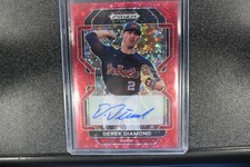 2022 Panini Prizm Draft Picks Red Disco Auto /99 Derek Diamond