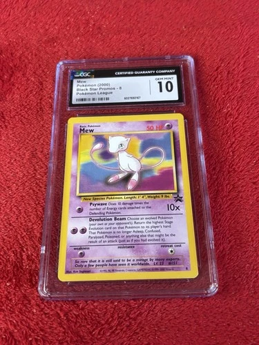 2000 Pokemon League Black Star Promo MEW Non Holo #8 CGC 10 GEM MINT