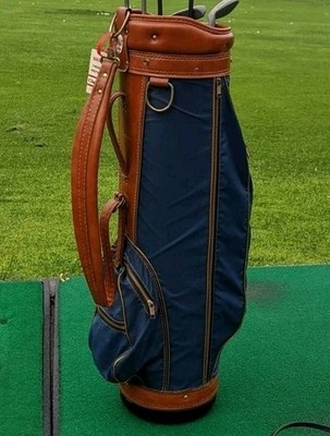 Vintage Arnold Palmer ProGroup Golf Bag Faux Leather USA Excellent 