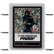 2025 Leaf NSCC The National Proof - Cameron Cam Ward Rookie 1/1 Black Dots