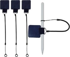 Mini Skater Plastic Elastic Tether Lanyard with Silicone Ring Pen Dark Blue