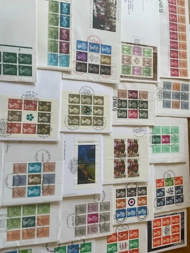 GB UK 22 different FDC covers all with booklet panes and prestige booklet panes