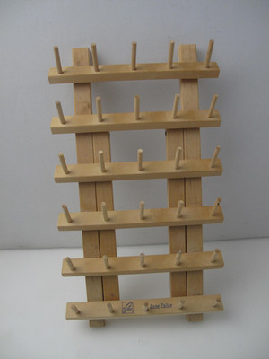 June Tailor 30 Count * Wood Spool Holder Thread Rack Folding Stand NWD - 29 ct *