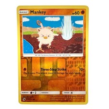 Mankey 50/111 Sm-Crimson Invasion Reverse Holo Near Mint