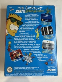 vintage NES NINTENDO THE SIMPSONS BART VS THE SPACE MUTANTS VIDEO GAME boxed