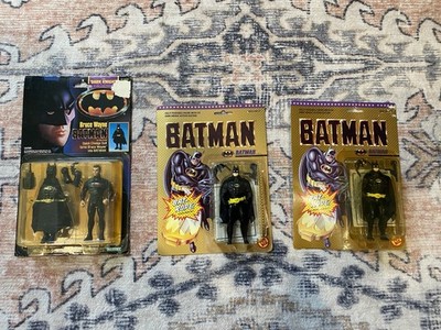 Vintage Action Figure Bundle:  1989 Batman  1990 Bruce Wayne  1991 Venom Squirts
