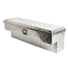 Silver 36-Inch Aluminum Side Mount Tool Box w/Paddle Latch For Truck Trailer UTV