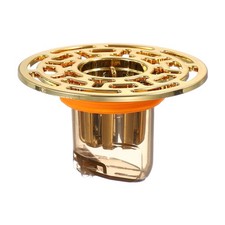 ABS Odor Proof Floor Drain Suitable for 1.3-1.7" Caliber Gold/Orange
