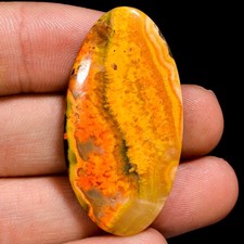 34.85 Ct Natural Bumble Bee Jasper Oval Cabochon Loose Gemstone 20x39x4 mm TP192