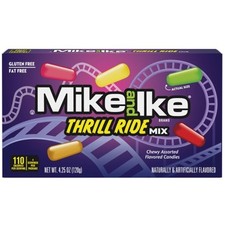6x Packs Mike Ike Thrill Ride Assorted Chewy Flavored Candy 4.25oz