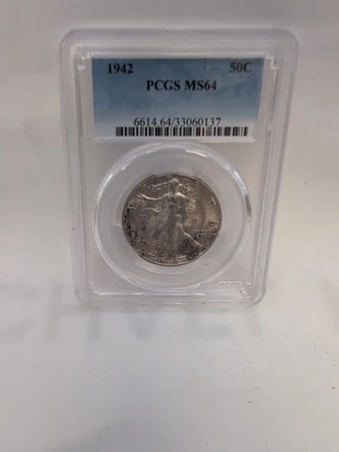 1942 P  PCGS MS64 Walking Liberty Silver Half Dollar