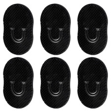 6 Pack Palm Combs for Men Portable Pocket Hair Brush Soft Scalp Massage Black