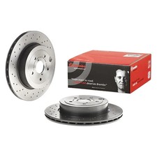 For Subaru Wrx Sti 18-21 Brembo Uv Coated Series Drilled Vented Rear Brake Rotor