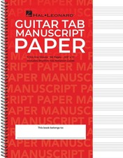 Guitar Tablature Manuscript Paper Wire-Bound  Blank Sheet Music Book  11 T...