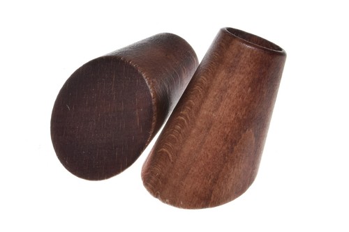 Natural Wooden Curtain Pole Finials - Slanted Design - 20mm Hole - Rustic Style - Picture 10 of 23