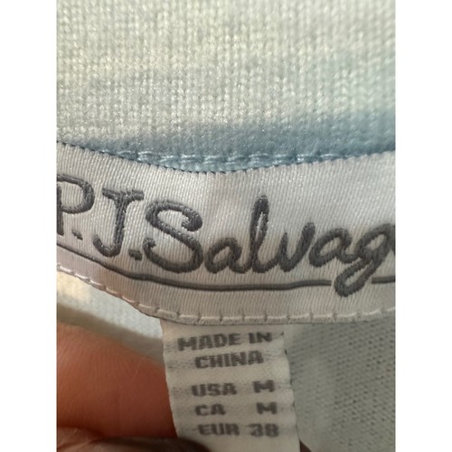 PJ Salvage Ski Skier Snowflake Pajama Set Women's M Blue Cozy Lounge Sleep (A) - Picture 4 of 7
