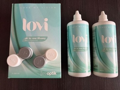 NEU 2 x360ml Kontaktlinsenpflegemittel all-in-One- Lösung Bio+Hyaluron,ProOptik