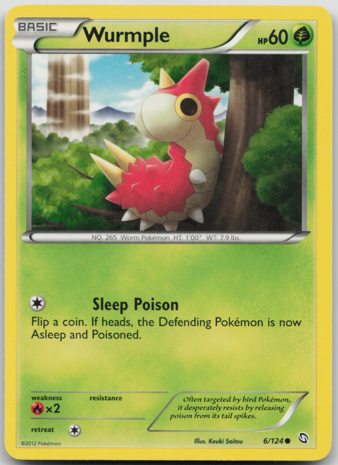 Wurmple 6/124 Common Dragons Exalted LP Normal