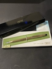 Vintage Cross 12K Gold Filled Ballpoint Pen Blue Ink w/ Box No. 6602