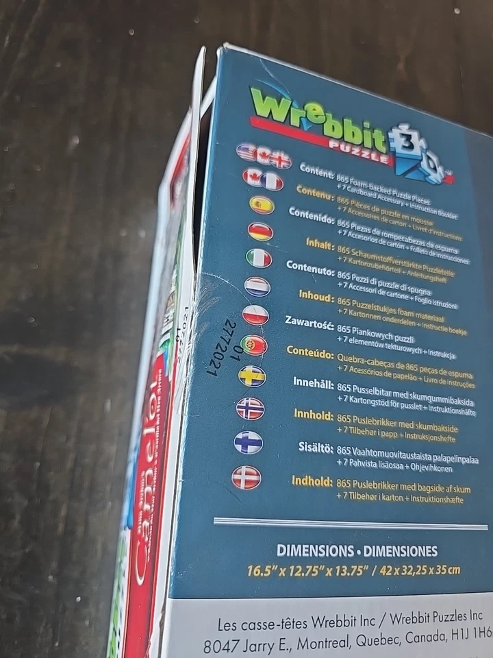 Wrebbit Puzz 3D King Arthur’s Camelot 865 Pieces NIB Free Ship Building Learning - Image 3 of 4