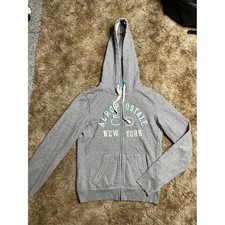 Aeropostale Gray Y2K 2000s Style Zip Up Jacket Size Medium