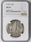 1939 S Half Dollars Liberty Walking NGC MS-64