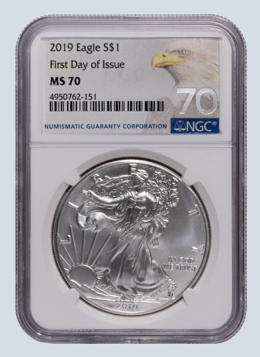 American Eagle MS 70 Graded 2019 Silver Bullion Coins for sale | eBay