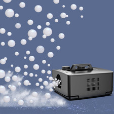 Wisdomlit Fog Bubble Machine, 2-In-1 No-Spill Smoke Bubble Machine Black