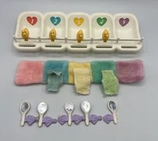 Vintage 1989 Tyco Quints Bath Time For 5 Tub Play Set - Partially Complete