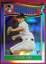 2025 Bowman Chrome Rookie of the Year Favorites #ROY-3 Jackson Jobe Tigers