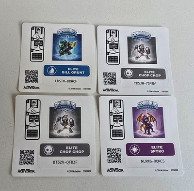 Skylanders Eons Elite Aufkleber Sticker 4 Stück