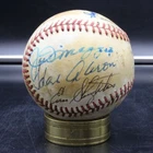 Willie Mays/Joe DiMaggio/Hank Aaron +4 Signed Baseball Autograph JSA ZJ22983