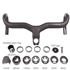  Road Bike Integrated Cockpit 1:1 Model Handlebar 380/400/420/440mm Width  