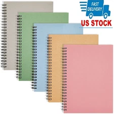 5 Pack Spiral Bound Journal, Bulk, 6x8 Notebook with 120 Lined Pages, 5 Colors
