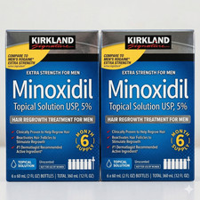 2 Pack Kirkland Minoxidil 5 Hair Regrowth Treatment 12 Month Supply EXP 06/2027
