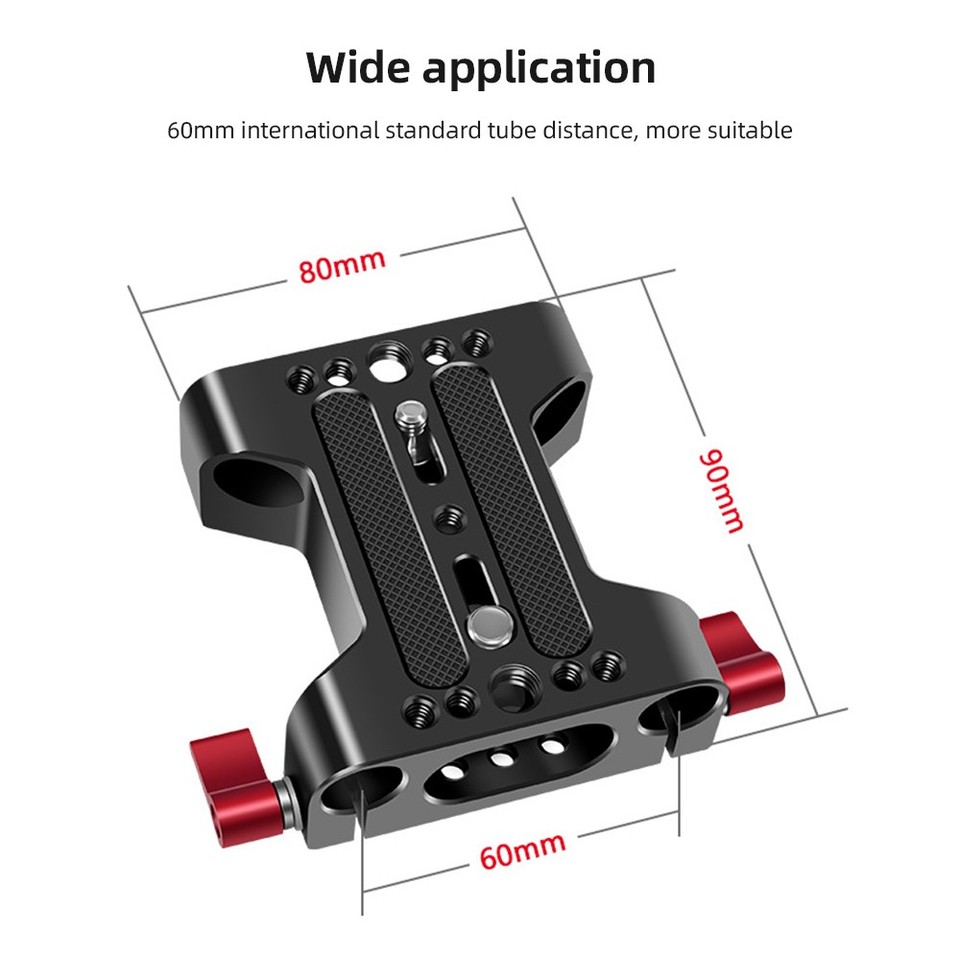 Camera Mounitng Rails Multipurpose Camera Base Plate With 15mm Rod Rail Clamp Tripod Mounting ...