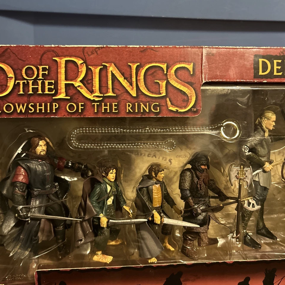 LOTR Fellowship of the Ring Paquete de Regalo de Lujo ToyBiz 2003 Caja Roja Raro Sin Abrir Foto 4 de 4