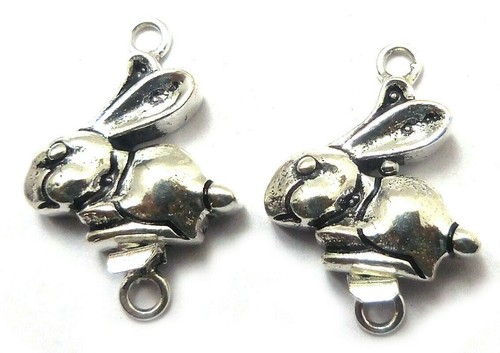 1 PC 28X20MM RABBIT BALI BOX BRACELET MAKING CLASP 1 STRAND OXIDISED SILVER PLA - 第 1/3 張圖片