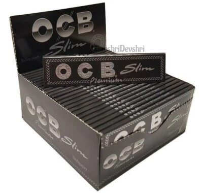 OCB Black Premium King Size Slim Smoking Rolling Rizla Paper Skins 1 5 10 50 Box