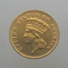 1855 $3 Three Dollar Gold Indian Princess