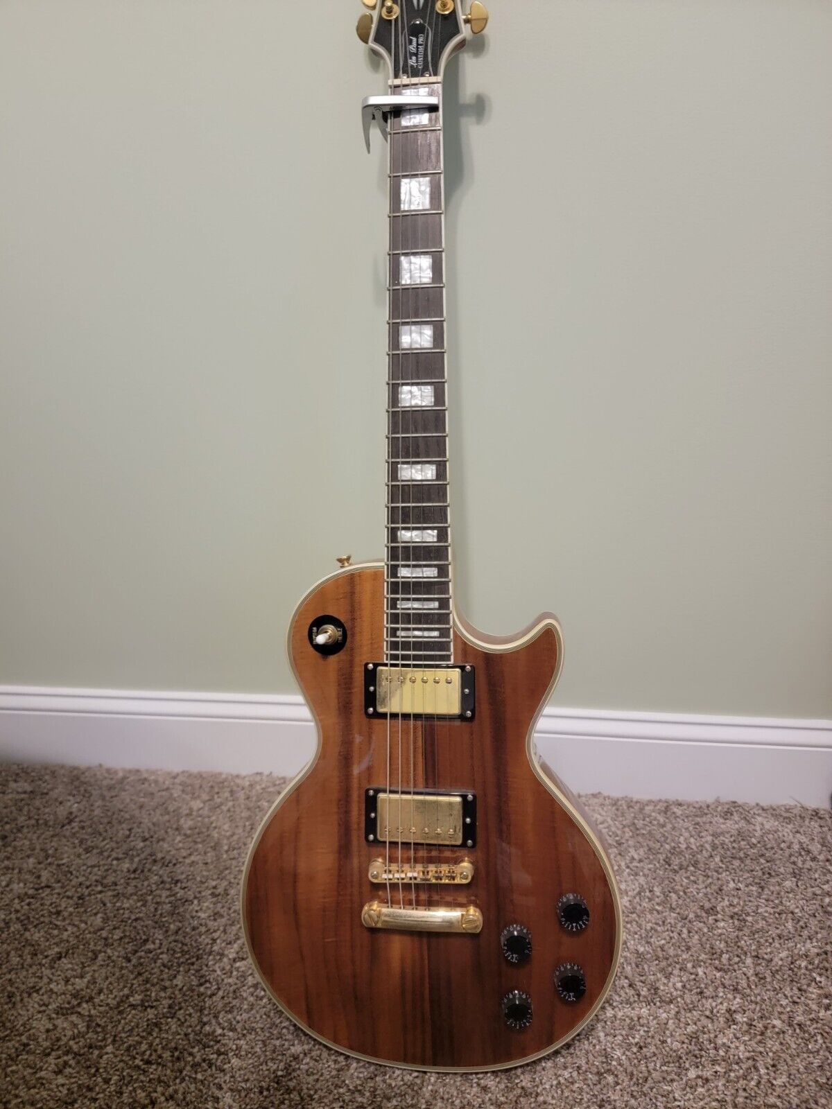 Epiphone Inspired by Gibson Les Paul Custom Koa Natural 